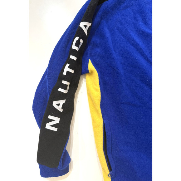 Vintage Nautica Jacket Mens XL Competition Fleece Full Zip Sleeve Made USA 90s - Picture 3 of 9